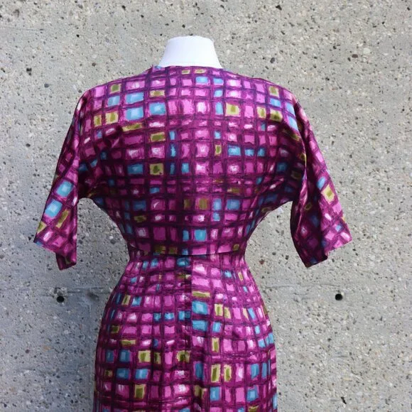 1950s purple dress and matching jacket - Picture 12 of 13